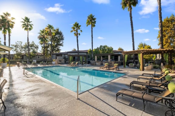 Estancia at Mission Grove Pool with Lounge Chairs