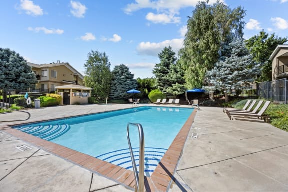 Heritage at Draper Apartments in Draper, Utah Pool with Lounge Chairs