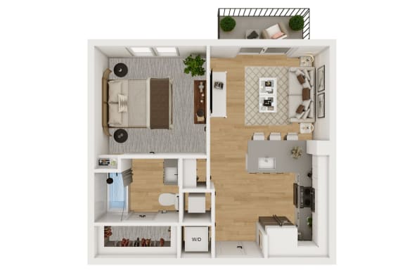 Floor Plan A1 at Lenox Burnet, Austin