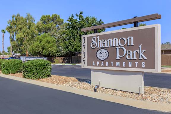Shannon Park Apartments in Tucson, Arizona Monument Sign
