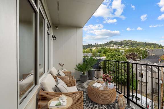 The Vaughn Apartments in Portland, Oregon Private Balcony with Beautiful Views