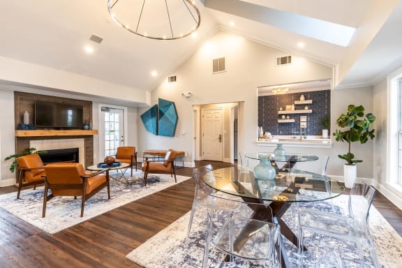 Modern Living Area at Crestmont at Thornblade Apartments in Greenville, SC
