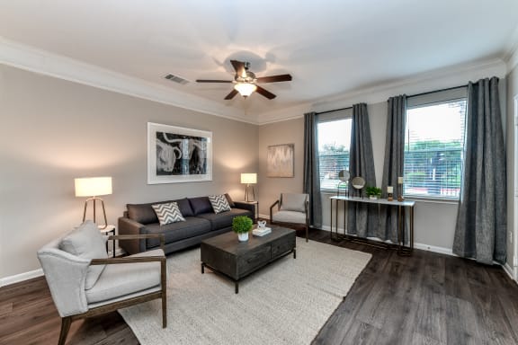 Modern Living Room at Artesian on Westheimer, Houston, TX