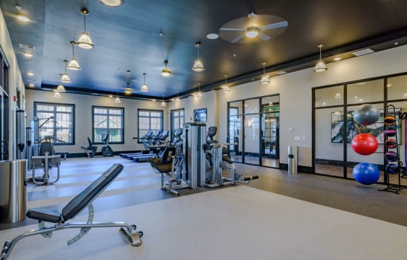 Large Indoor Fitness Center at Abberly Square Apartment Homes, Waldorf, MD