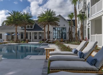 Poolside Lounge Area at The Atwater at Nocatee, Florida