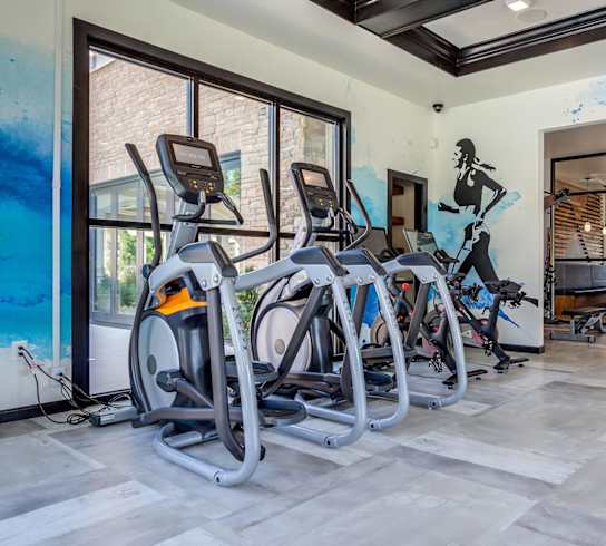 the gym at the monarch club apartments