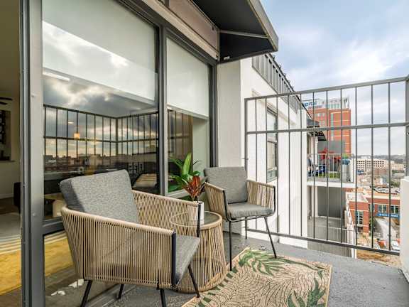 Furnished Patio at Iris Luxury Apartments, Memphis, TN 38105