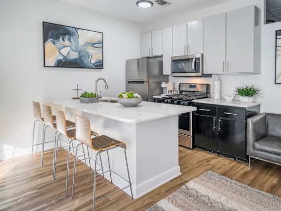 Model Kitchen at Iris Luxury Apartments, Tennessee, 38105