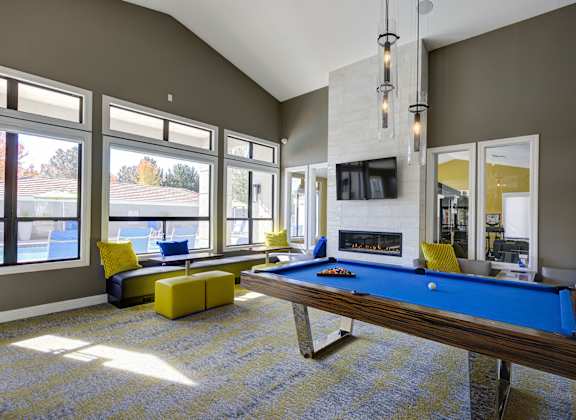 Sagecliff Apartments Clubhouse with Billiards Table