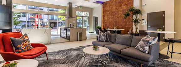 Koi Apartments in Ballard, Washington Clubhouse Lounge at Koi Apartments, Seattle, Washington
