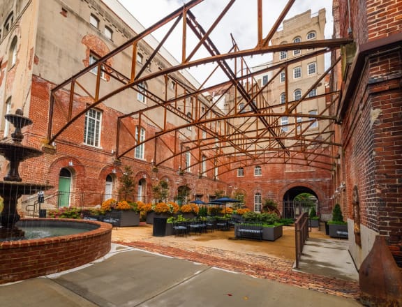 Fountain And Outdoor Living Areas at The Tennessee Brewery, Memphis, Tennessee