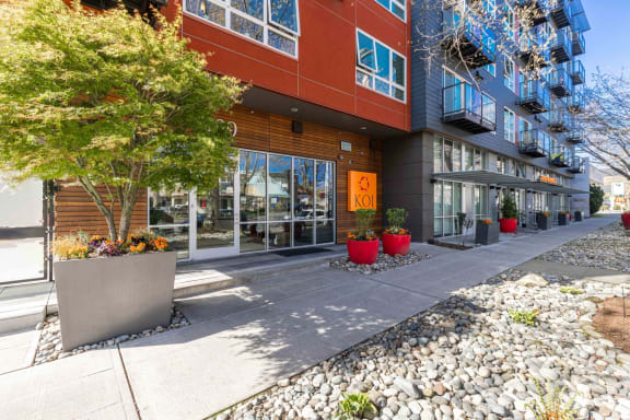 Koi Apartments in Ballard, Washington Exterior and Entrance at Koi Apartments, Seattle, Washington