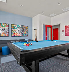 The Goat at Broadmoor in Pasco, Washington Clubhouse Game Room with Pool Table