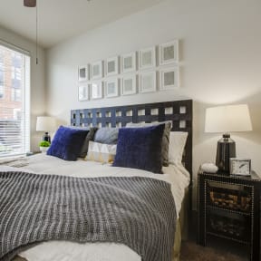 The Porter Brewers Hill Apartments Model Bedroom
