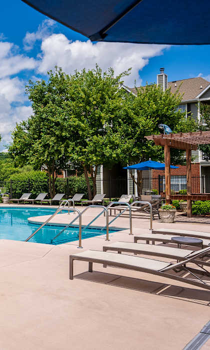 the swimming pool at our apartments