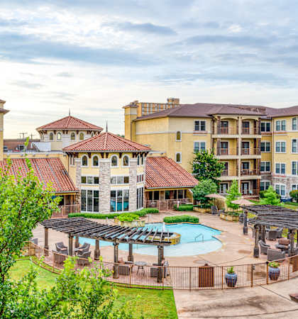take a dip in the pool at the bradley braddock road station apartments