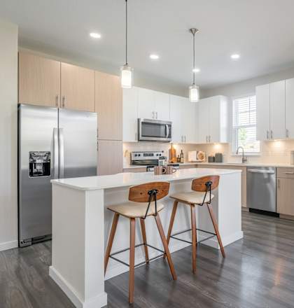 Corban Horizon West Apartments in Winter Garden, Florida Model Kitchen with Island