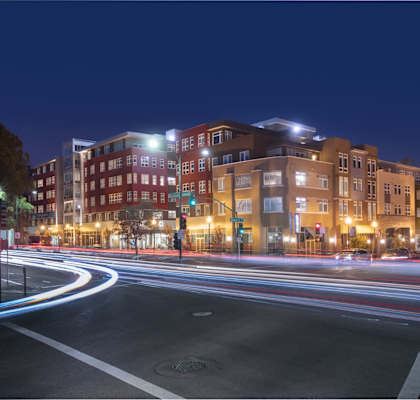 Exterior In Night at Lyric, California