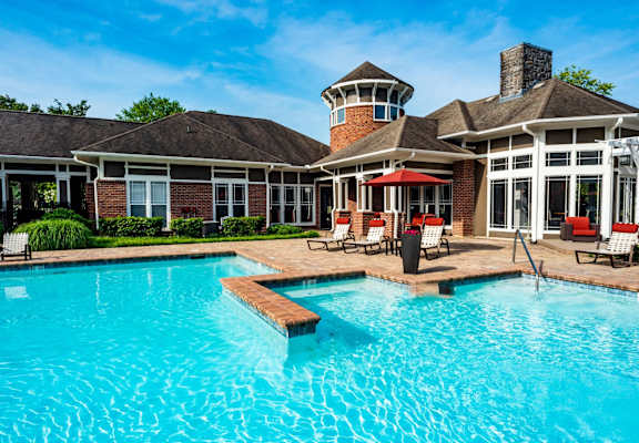 Sparkling Pool at Madison Shelby Farms Apartments, Memphis, TN 38120