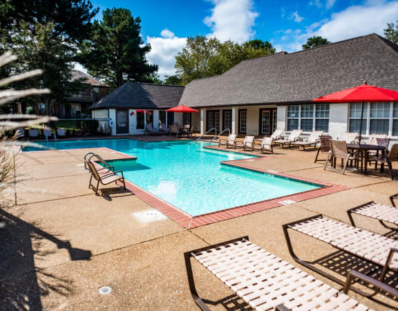 Pool Side Relaxing Area at The Addison at Collierville, Collierville, Tennessee