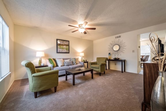 Spacious Living Area at Olive Branch Townhomes, Ohio