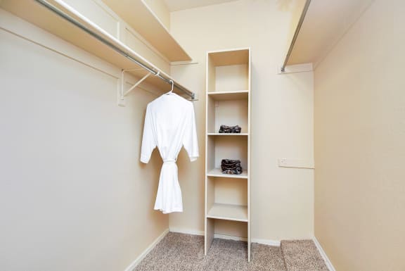 Large and bright walk in closets at Ventana Apartments!