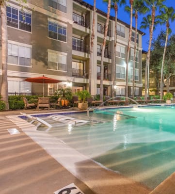 Resort Inspired Pool with Sundeck at the Museum District Apartments in Houston, TX