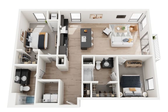 2 bed 2 bath A at Riverhouse Apartments, Fargo, ND 58102