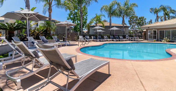 Waterstone at Murrieta Apartments in Murrieta, California Pool with Lounge Chairs