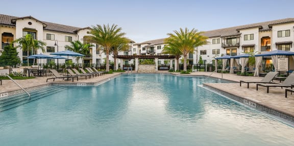 Resort-Style Swimming Pool at Azura Luxury Apartments in Miami 33186