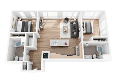 2 bed 2 bath A at SPARK Apartments, Salt Lake CIty, 84116
