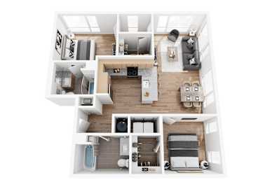 2 bed 2 bath C at SPARK Apartments, Salt Lake CIty