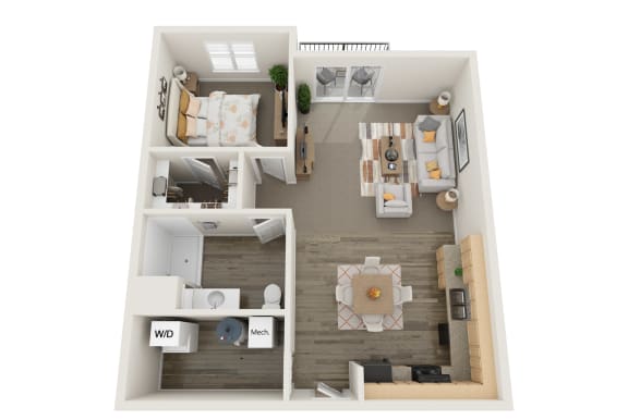 Floor Plan  One Bedroom