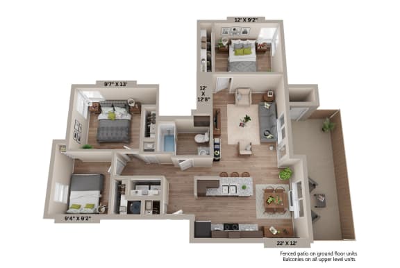 a floor plan of a house with a bedroom and a living room