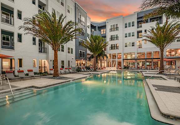 Pool Area at Aurora in Tampa 33602