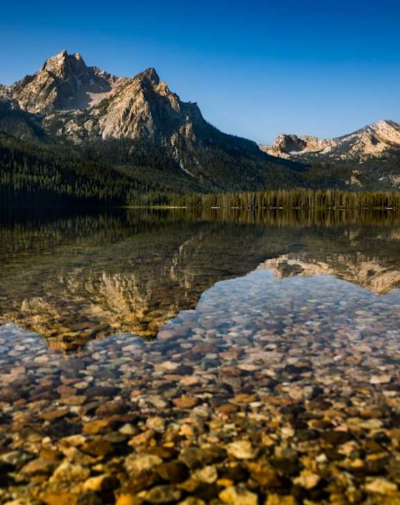 Beautiful View of Stanley Lake in Idaho