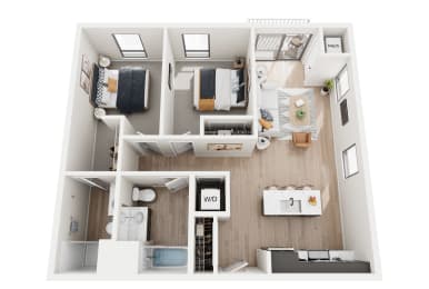 2 bed 2 bath A at Riverhouse Apartments, Fargo, North Dakota 58102