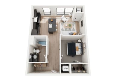1 bed 1 bath at Riverhouse Apartments, Fargo, North Dakota