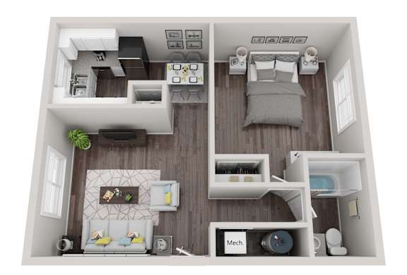 One Bedroom/One bathroom
