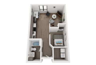 A1 Floor Plan at EagleRidge Plaza Residences, Fargo, ND, 58104