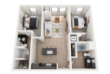 2 bed 2 bath H at Riverhouse Apartments, Fargo, ND