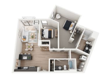 2 bed 2 bath E at Riverhouse Apartments, North Dakota