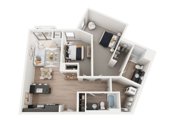 2 bed 2 bath E at Riverhouse Apartments, North Dakota
