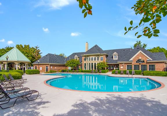 Poolside Sundeck at Bridford Lake Apartments, Greensboro, 27407