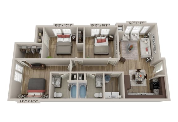 bedroom floor plan an opens a dialog
