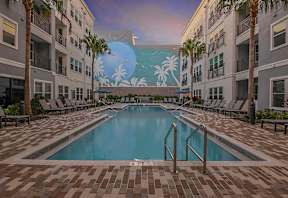 Pool at The Foundry NoHo Luxury Apartments in Tampa, FL