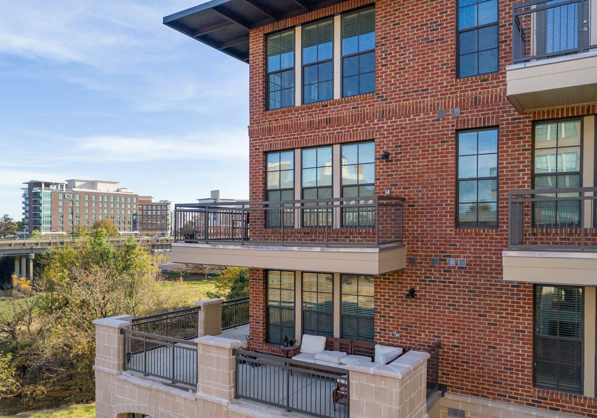 District West Apartments balcony view - Greenville, SC