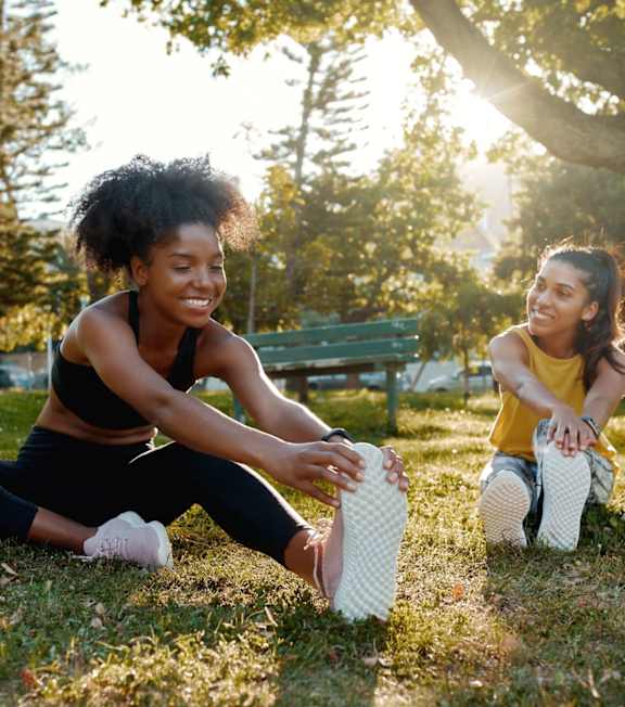 Girls doing exercise at The Fenwick Apartment Homes, Texas