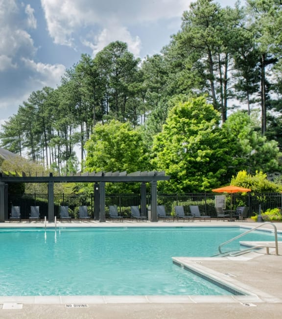 the swimming pool at governors residence at Midtown Crossing, Raleigh, NC