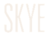 The image features the word "SKYE" in large, white letters on a green background.